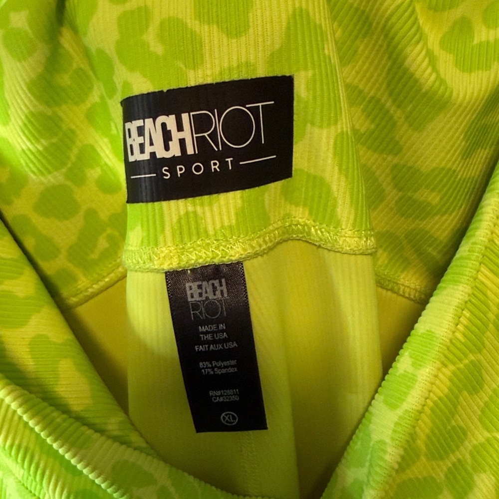 Beach Riot Neon Leopard Activewear - Picture 2 of 3